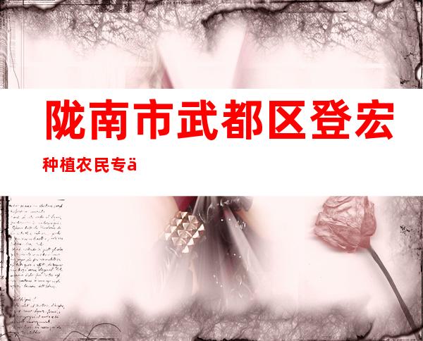 陇南市武都区登宏种植农民专业合作社